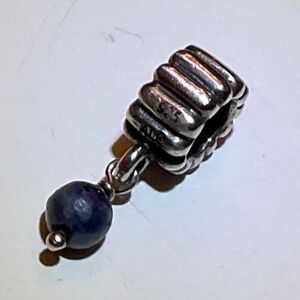 Pandora Retired Sterling Silver Lapis December Birthstone Dangle - 790166L